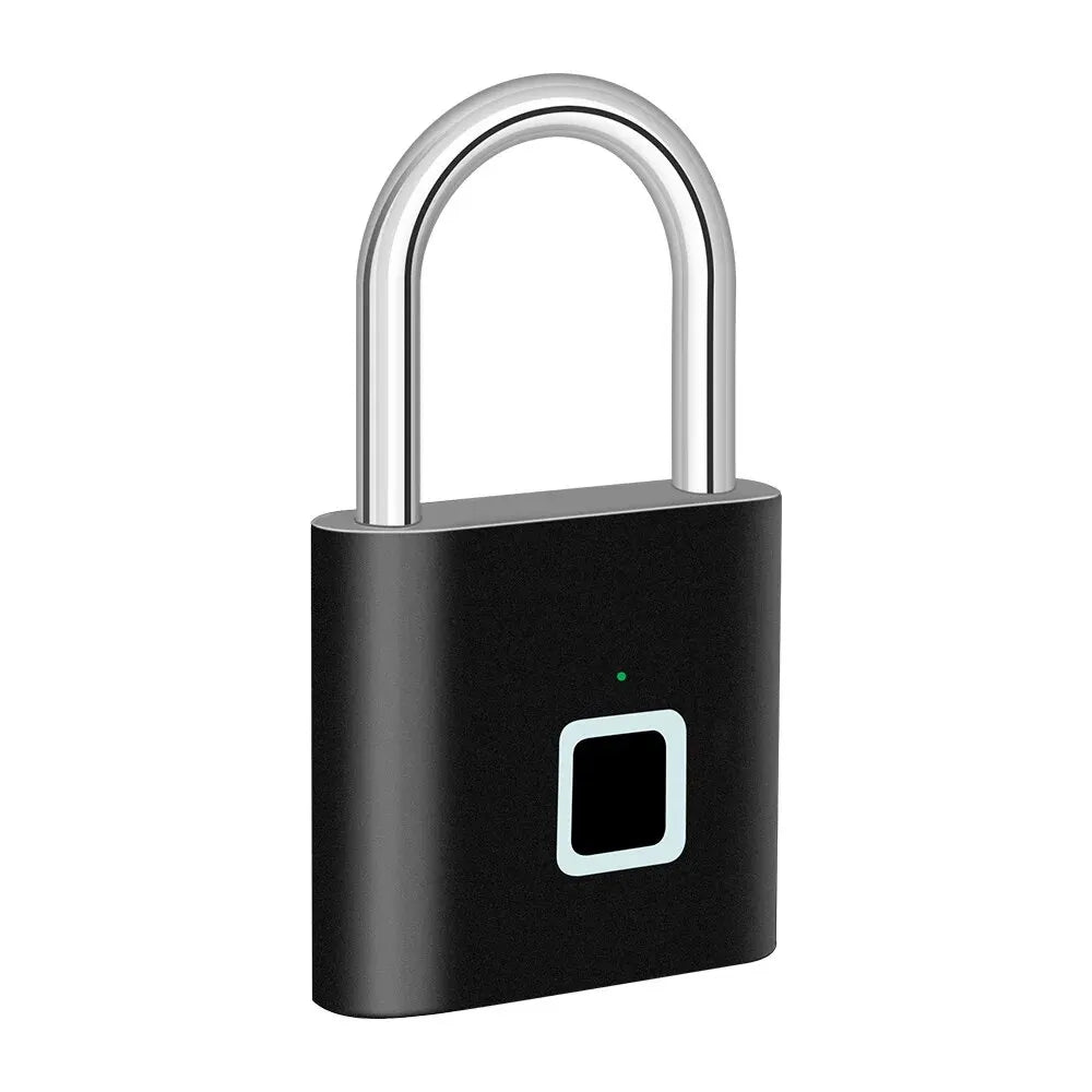 HEE RAK Keyless USB Charging Fingerprint Smart Padlock - Waterproof Anti-Theft Zinc Lock with 0.2 Sec Unlocking Time